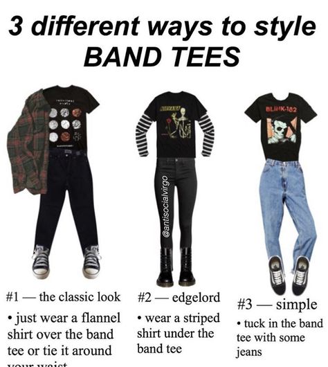 Emo Nonbinary Outfits, Band Tee Outfits, Mood Clothes, Neue Outfits, Outfit Jeans, Emo Outfits, Band Shirt, Kawaii Clothes, Edgy Outfits