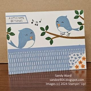 Hello my crafty friends. The March #SimpleStamping challenge includes stamps, ink and paper AND Designer Series Paper (“DSP”). My card design showcases the super sweet stamp set, Sweet Songbirds, and my choice for the DSP is from the 2023-25 In Color Pack. What have you been crafting lately?#SimpleStamping Sweet Songbirds Su Cards, Sweet Songbirds, Song Birds, Designer Series Paper, Bird Cards, Su Cards, Punch Art, Song Bird, Super Sweet