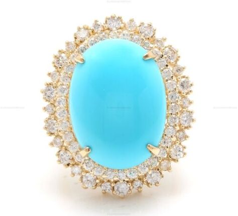 https://jewelleryrings.co.uk/ Find many great new & used options and get the best deals for Engagement Cocktail Ring 14k Yellow Gold Turquoise Diamond Gemstone Jewelry at the best online prices at eBay! Free delivery for many products! Turquoise Gold Ring, Wedding Ring For Her, Etsy Gold Ring, Birthday Ring, Wedding Cocktails, Yellow Gold Ring, Natural Turquoise, Quality Diamonds, Diamond Gemstone