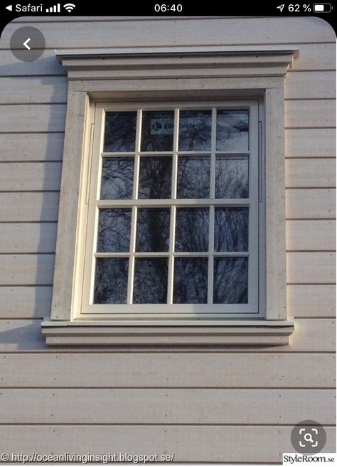 Outdoor Window Trim, Exterior Window Molding, Front Window Design, Window Moulding, Window Trims, Wooden Window Design, Ocean Living, House Front Wall Design, Home Window Grill Design