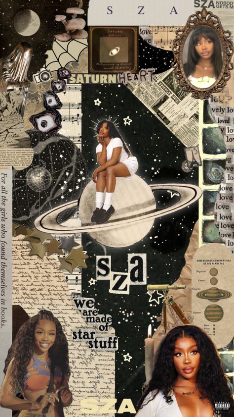 #sza #saturn #szasaturn #artist Sza Aesthetic Wallpaper Blue, Sza Collage Wallpaper, Sza Singer, Pretty Wallpaper Ipad, Cute Images For Wallpaper, Cute Lockscreens, Iphone Wallpaper Classy, Cute Summer Wallpapers, Simple Phone Wallpapers