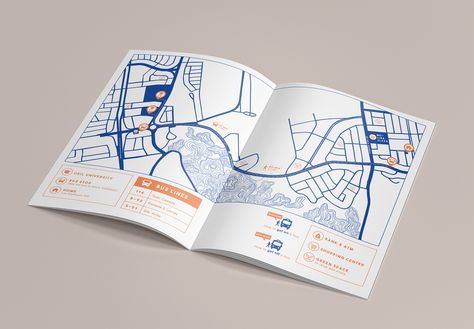 Map Design Graphic, Map Graphic Design, Map Brochures, Itinerary Design, Map Layout, Loyola University, Infographic Map, Graphic Design Brochure, Design Presentation