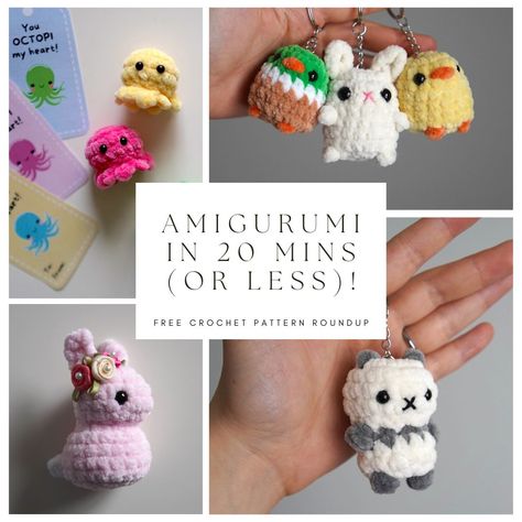 Tiny Crochet Plushies, Crochet Tiny Animals, Small Crochet Amigurumi Free Pattern, Tiny Amigurumi Free Pattern, Quick Amigurumi Pattern Free, Small Amigurumi Free Pattern, Bird Amigurumi Free Pattern, Amigurumi Keychain Free Pattern, Small Crochet Animals