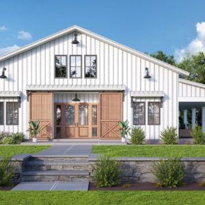 BM2145 - Steel Barndominium, White Barndominium, Barndominium Shop, Dream Home Farmhouse, Barndominium Exterior, Plumbing Plan, Black Barndominium, Transitional Exterior, Roof Beam