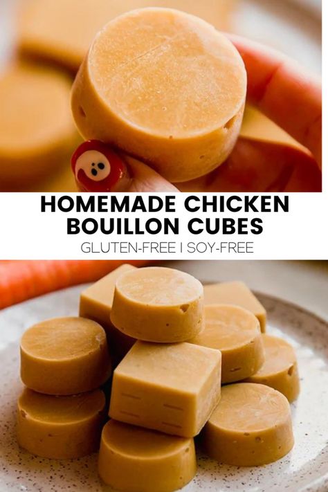 Homemade Chicken Bouillon Cubes Homemade Beef Bouillon, Homemade Chicken Bouillon, Chicken Bouillon Recipe, Bouillon Recipe, Unbound Wellness, Beef And Vegetables, Chicken Bullion, Homemade Pantry, Chicken Bouillon