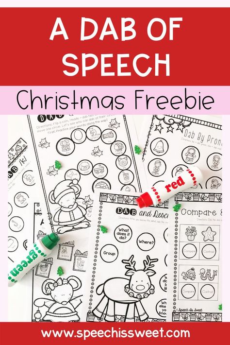 Christmas Articulation Activities, Winter Slp Activities, Slp Christmas Activities, Christmas Speech Therapy Activities Preschool, Speech Christmas Activities, Speech Therapy Christmas Crafts, Christmas Language Activities, Speech Therapy Christmas Activities, Christmas Speech Therapy Activities