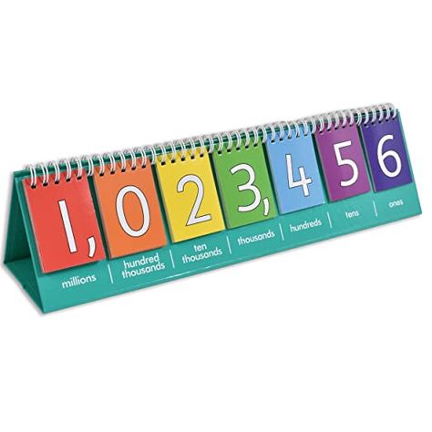 AmazonSmile: edxeducation Student Place Value Flip Chart - Millions - Double-Sided with Whole Numbers and Decimals - Learn to Count by Ones, Tens, Hundreds, Thousands and Millions : Toys & Games Teaching Place Values, Study Accessories, Place Value Chart, Writing Posters, Math Charts, Homeschool Supplies, Whole Numbers, Learning Toys For Toddlers, Tens And Ones