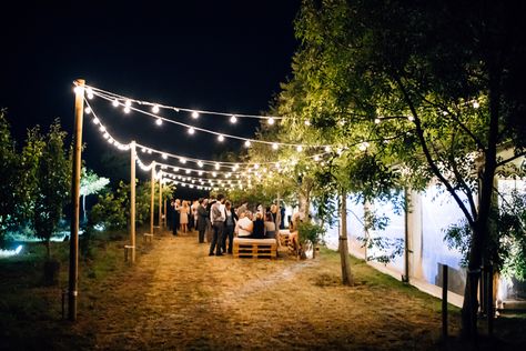 Wedding Lighting For Outdoor Celebrations - ROCK MY WEDDING | UK WEDDING PLANNING & DIRECTORY Festoon Lights Wedding, Festoon Lighting Garden, Outdoor Wedding Lighting, Garden Marquee, Festoon Lights, Cyprus Wedding, Jesus Peiro, Marquee Lights, Marquee Wedding