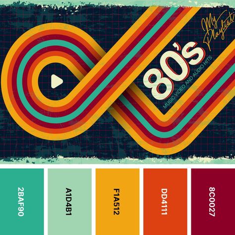 Abstract Color Schemes, Retro Modern Aesthetic, Retro Color Combinations, 80s Color Palette, Retro Color Scheme, 80s Colors, Retro Color Palette, Freeze Frame, 90s Colors