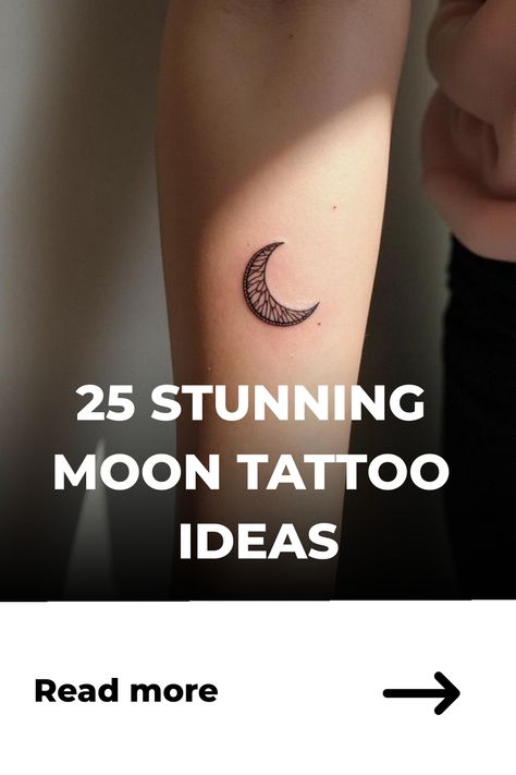 25 Stunning Moon Tattoo Ideas Side Moon Tattoo, Planet Pluto Tattoo, Moon With Letter Tattoo, Moon Phases Tattoo Circle, Moon Phases Tattoo Collar Bone, Poppy Moon Tattoo, Moon And Venus Tattoo, Full Moon With Clouds Tattoo, Half Moon Tattoo Designs For Women