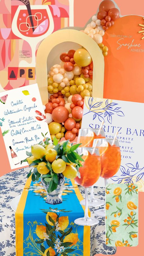 Italian Bachelorette Party, Ciao Bella Bachelorette, Italian Summer Bachelorette Party, Spritz Themed Party, Italian Summer Bachelorette, Italian Bachelorette Party Theme, Aperol Spritz Party Theme, Italy Bachelorette, Feeling Spritzy