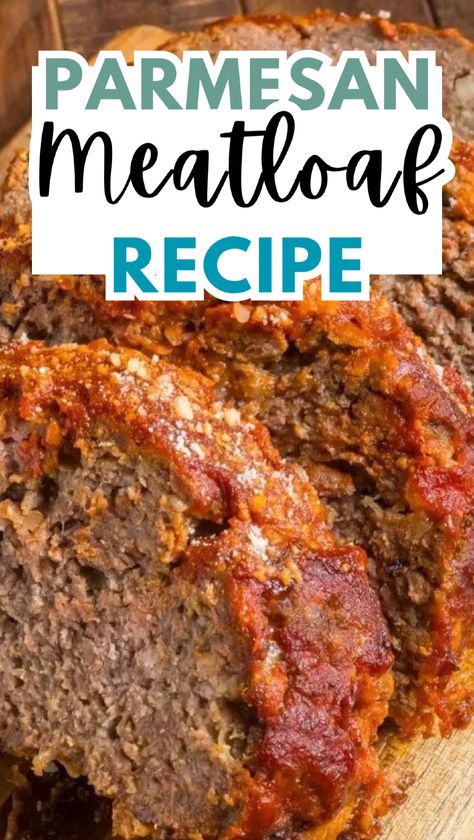 Elevate your dinner with this easy parmesan meatloaf! Made with a blend of ground beef, parmesan cheese, and Italian seasonings, this italian parmesan meatloaf offers a satisfying, savory meal. Perfect for meatloaf lovers looking for a delicious twist on the classic recipe! Seasoning For Meatloaf, Parmesan Meatloaf Recipes, Corn Casserole Crockpot, Parmesan Meatloaf, Moist Meatloaf, Perfect Meatloaf, Minced Meat Dishes, Bean And Bacon Soup, Italian Meatloaf