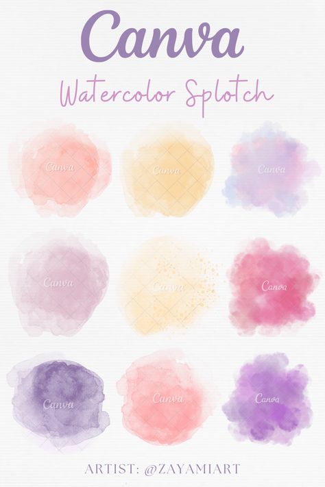 Watercolor Splotch shadowelement 1492 Canva Watercolor Elements, Watercolor Graphic Design, Canva Codes, خريطة ذهنية, Bubble Letter Fonts, Font Bubble, Gfx Design, Keyword Elements Canva, Instagram Font