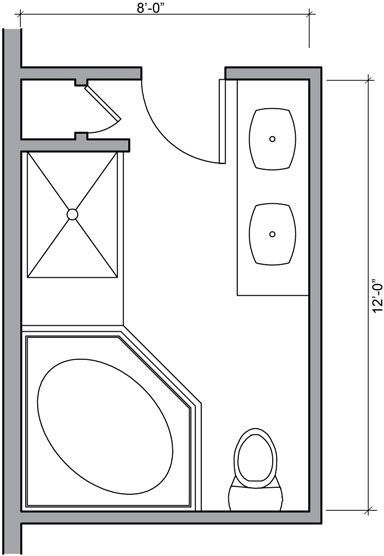 Here are Some Free Bathroom Floor Plans to Give You Ideas Small Bathroom Floor Plans, Bathroom Floor Plan, Bathroom Layout Plans, Small Floor Plans, Bathroom Layouts, Bathroom Design Layout, Bathroom Plans, Bathroom Floor Plans, Trendy Bathroom