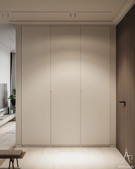 CAREE on Behance White Wardrobe Bedroom, Copenhagen Interior Design, Inspiration Dressing, Wall Wardrobe Design, Bedroom Built In Wardrobe, Home Cinema Room, Modern Sliding Doors, Latest Living Room Designs, Home Hall Design