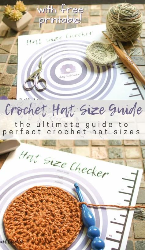 Crochet Hat Size Chart, Crochet Hat Sizing, Circle Crochet, Flat Hat, Hat Size Chart, Bonnet Crochet, Crochet Beanie Pattern, Crochet Instructions, Beanie Pattern