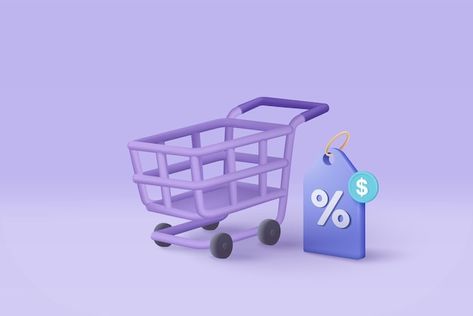 3d shopping cart with price tags for onl... | Premium Vector #Freepik #vector #shopping-cart #shoping-cart #shopping-3d #shop-cart Cart Icon Aesthetic, Shopping Cart Illustration, Shoping Cart, Digital Marketing Ideas, Shop Cart, Skincare Ideas, Brand Photography Inspiration, Moving Images, 3d Vector