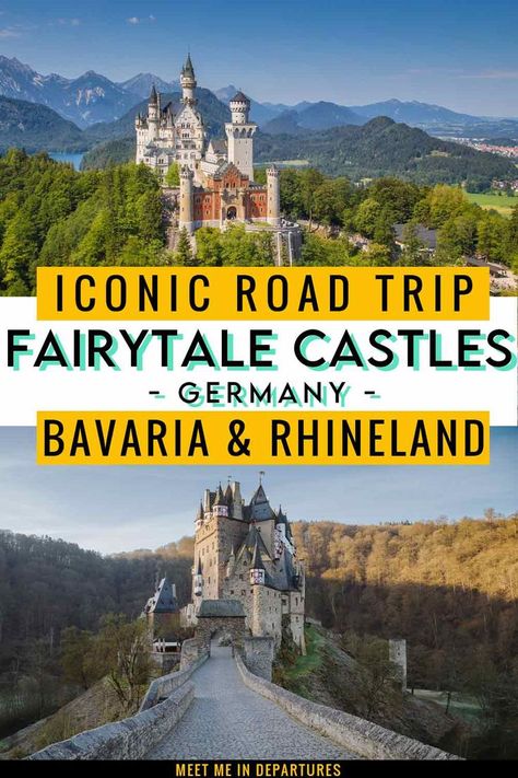 Germany Castles Neuschwanstein, Germany Travel Aesthetic, Germany Road Trip, Germany Itinerary, Germany Bucket List, Castles In Germany, Castle Bavaria, Map Germany, German Castles