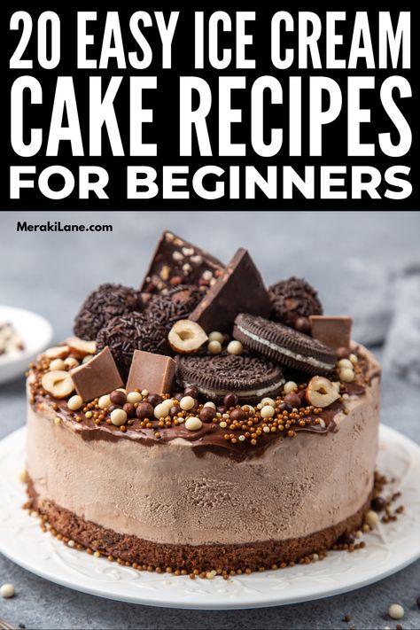 Ice Cream Cake No Chocolate, At Home Ice Cream Cake, Cookie Dough Ice Cream Cake Recipe Easy, I Cream Cake, Ice Cream Cake Chocolate, Cookie Dough Ice Cream Cake Recipe, I’ve Cream Cake Ideas, Diy Dq Ice Cream Cake, Ice Cream Cake Recipes Easy