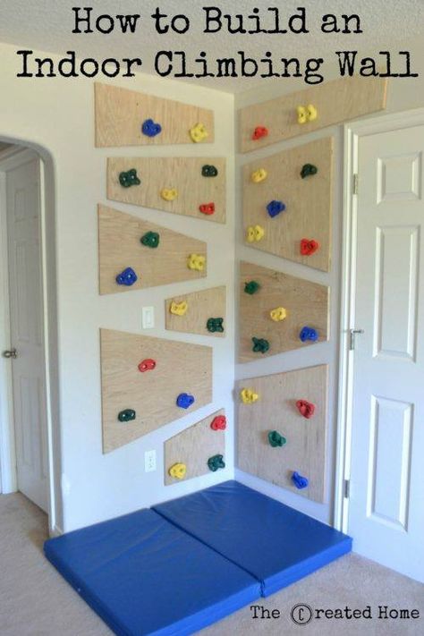 Diy Climbing Wall, Climbing Wall Kids, Indoor Climbing Wall, Indoor Playroom, Diy Playroom, Small Kids Room, Basement Playroom, Boys Playroom, Kids Climbing