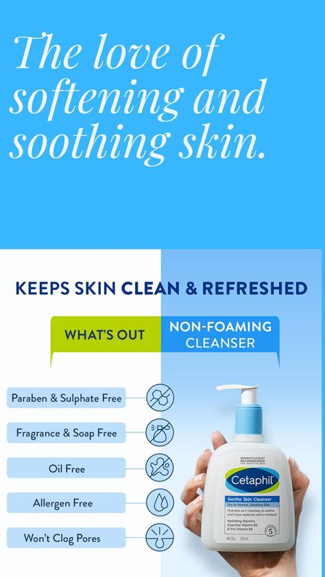 best moisturizer for dry skin. Cetaphil Cleanser, Sensitive Skincare, Skincare Solutions, Men Skin Care Routine, Daily Facial Cleanser, Foaming Soap, Gentle Skin Cleanser, Skin Cleanser, Skin Science