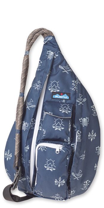 Kavu Rope bag- Navy Camper Rope Bags, Sling Bags Women, Kavu Bag, Kavu Rope Bag, Small Travel Bag, Hiking Essentials, Sling Pack, Bamboo Bag, Rope Bag