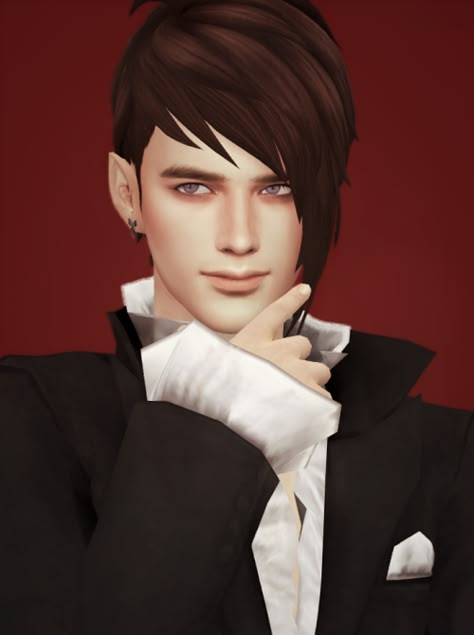 Sims 4 Caleb Vatore Fanart, Sims4 Character Ideas, Vladislaus Straud Sims 4, Vampire Clothes Cc Sims 4, Sims 4 Caleb Vatore, Sims 4 Cas Ideas, Vatore Siblings, Sims 4 Vampire Cc Clothes, Sims 4 Makeover