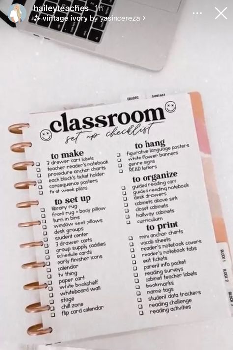 Minimalist Teacher Classroom, Primary School Teacher Aesthetic Uk, Classroom Checklist For New Teachers, Teacher Rp Ideas, Teacher Instagram Ideas, Teacher Aesthetic Elementary, Teacher Classroom Themes, Classroom Asthetics, Teacher Life Aesthetic