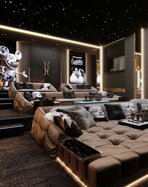 movie room design Cinema Room Design, Sala Cinema, Home Theater Room Design, Theater Room Design, Home Cinema Room, Home Theater Rooms, Home Theater Design, Dream House Rooms, Luxury Rooms