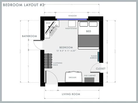 15x13 Bedroom Layout, Corner Bed Placement, Large Bed Small Room Layout, Small Bedroom Bed Placement, 13x11 Bedroom Layout, 13x13 Bedroom Layout, Queen Bed In Corner Of Room Against Wall, Asymmetrical Bedroom Layout, 10x10 Bedroom Layout Full Bed