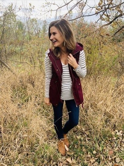 Perfect fall outfit with a  burgundy utility vest #justpostedblog #ShopStyle #shopthelook #MyShopStyle #OOTD #LooksChallenge #ContributingEditor #Lifestyle Vest Outfits For Women, Burgundy Vest, Vest Outfit, Vest Outfits, Casual Fall Outfits, Mom Outfits, Fall Looks, Fall Winter Outfits, Teen Fashion