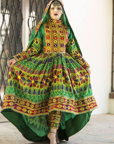 Afghan Wedding Dress, Afghan Beauty, Afghani Dress, Afghani Dresses, Afghan Style, Afghan Culture, Shirt Scarf, Afghani Clothes, Afghan Dress