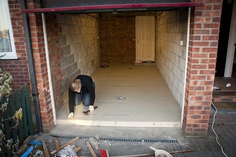 Diy Garage Conversion, Garage Room Conversion, Garage Granny Flat, Garage Conversion To Family Room, Garage Bedroom Conversion, Garage Transformation, Raised Floor, Garage To Living Space, Converted Garage