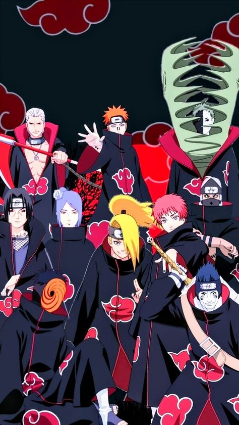 Akatsuki Clan, Naruto Clans, Naruto Painting, Itachi Mangekyou Sharingan, Naruto Uzumaki Hokage, Japanese Animated Movies, Naruto And Sasuke Wallpaper, Cool Anime Backgrounds, Anime Akatsuki