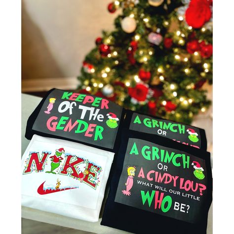 The Grinch Gender Reveal Ideas, Grinch Or Cindy Lou Gender Reveal, Grinch Theme Gender Reveal, Grinch Themed Gender Reveal, Grinch Gender Reveal Ideas, Grinch Gender Reveal, Grinch Baby, Christmas Gender Reveal, Gender Reveal Games