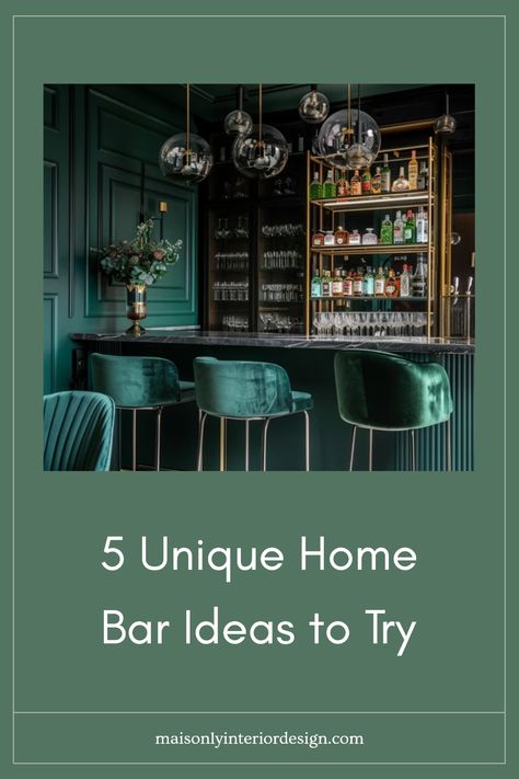 Want to amp up your home entertainment? Check out these 5 unique home bar ideas that will transform any space into a stylish gathering spot. From incorporating a cozy bar cart to utilizing innovative shelving solutions, there are plenty of creative ways to customize your home bar area. Explore different themes, lighting cues, and furniture styles that perfect your at-home cocktail experience. With these home bar inspiration tips, hosting parties and enjoying drinks at home becomes a real treat. Bar Astethic, Home Bar Lounge Room Ideas, Cocktail Bar At Home, Cool Bar Ideas, Bar Lounge Room Ideas, Retro Bars, Unique Home Bar, Bar Lounge Room, Cocktail Experience