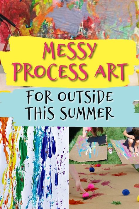 Summer is the perfect time for messy process art projects for kids! Do these fun art and crafts activities outside, use the garden hose on the kids and leave that mess right outdoors! Process art is a fabulous sensory experience for children and helps build creativity and imaginations too. #howweelearn #summerart #summeractivities #summerfun #summerfunforkids #processart #messyart #artprojectsforkids #kidscrafts #craftsforkids #preschoolcrafts #sensoryplay Messy Art Activities, Activities Outside, Food Art For Kids, Summer Fun For Kids, Messy Art, Art Projects For Kids, Sand Crafts, Fun Arts And Crafts, Art And Crafts