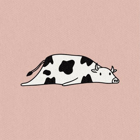 Cow Cartoon Illustration, Cow Vintage Illustration, How To Draw Cow Print, Cow Illustration Design, Cow Cute Drawing, Cows Illustration, Easy Cow Drawing, Highland Cow Drawing, Cow Doodle