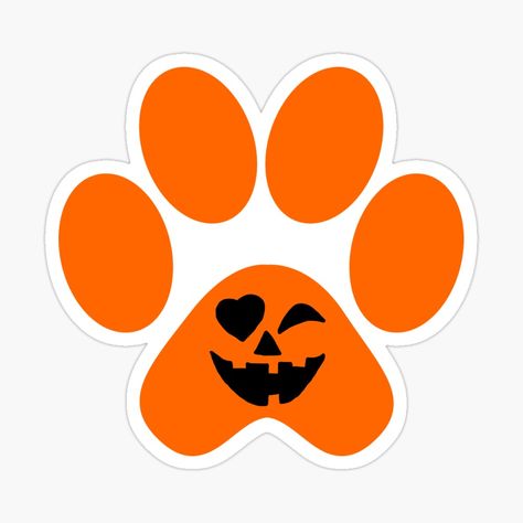 Get my art printed on awesome products. Support me at Redbubble #RBandME: https://www.redbubble.com/i/sticker/Cute-Pumpkin-Paw-Animal-Halloween-by-AubrieBea/165341213.EJUG5?asc=u Halloween Sticker, Medical Bills, Dog Stickers, Cute Pumpkin, Halloween Stickers, I Design, Face Drawing, Paw Print, Awesome Products