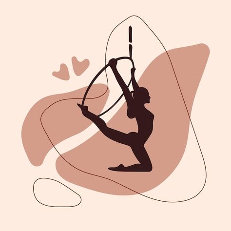 Girl on the aerial hoop | Premium Vector #Freepik #vector #body-shape #woman-shape #fit-body #woman-figure Aerial Hoop Drawing, Vector Girl, Aerial Acrobatics, Aerial Dance, Aerial Arts, Aerial Hoop, Aerial Silks, Fit Body, Body Shape