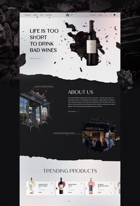 Design Sites, Web Design Websites, Website Design Inspiration Layout, Banner Web, Ecommerce Web Design, Webdesign Inspiration, Professional Website Design, Creative Web Design, Wine Shop