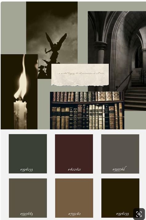 Dark Palette Aesthetic, Dark Academia Wall Color, Dark Academia Palette, Procreate Pallete, Color Palette Dark Academia, Dark Wall Colors, Dark Academia Colors, Gothic Color Palette, Pallette Color