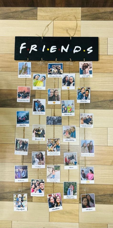 Celebrate your friendships with this beautiful handmade photo collage! 🌟 This unique gift features cherished memories captured in polaroid-style photos, perfect for birthdays, special occasions, or just because. Showcase your best moments and make your friend's day with this heartfelt memory board. Ideal for those looking for creative gift ideas, DIY projects, and personalized presents. #Friends #PhotoGift #BirthdayPresent #HandmadeGift #DIY #PhotoCollage #Friendship #GiftIdeas #BirthdayGift Friends Photo Collage, Photo Collage Diy, Friends Collage, Handmade Greeting Card Designs, Creative Gift Ideas, Friendship Photos, Collage Gift, Handmade Gifts For Friends, Photo Collage Gift