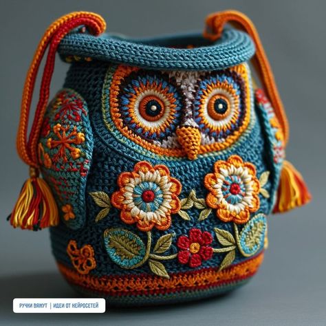 Owl Bag, Owl Crochet Patterns, Crochet Christmas Gifts, Crochet Bag Pattern Free, Crochet Handbags Patterns, Handbag Pattern, Crochet Purse Patterns, Freeform Crochet, Halloween Crochet