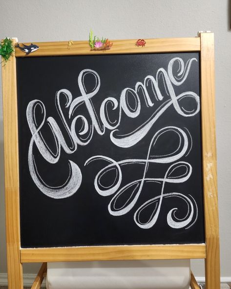 Welcome To Chalkboard Sign, Welcome Restaurant Signs, Chalk Welcome Sign, Restaurant Graffiti, Welcome Chalkboard Sign Restaurant, Welcome Chalkboard Sign, Black Board Writing Fonts Chalk Art, Welcome Font, Restaurant Welcome Sign Chalk