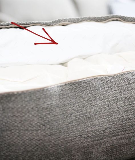 Check out this easy fix couch hack idea using pillows. Learn how to fix sagging couch cushions. Fix Sagging Couch Cushions, Sagging Couch Cushions, Fix Sagging Couch, Pillow Hacks, Rehab House, Couch Repair, Diy Furniture Upholstery, Furniture Fix, Couch Pillow Covers