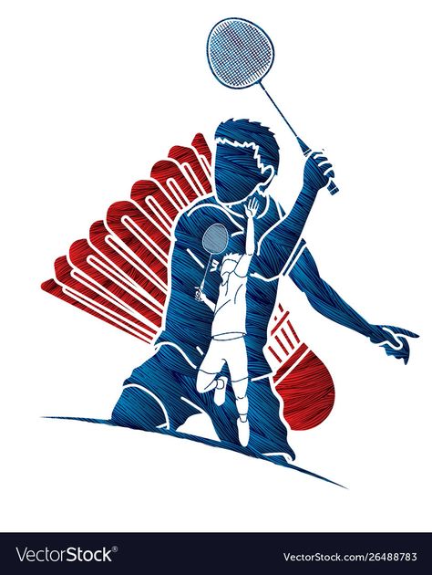 Badminton Logo Design Ideas, Badminton Logo Design Sports, Logo Badminton Design, Badminton Anime, Badminton Logo Design, Sport Drawing Ideas Art, Sport Drawing Ideas, Poster Badminton, Badminton Wallpaper