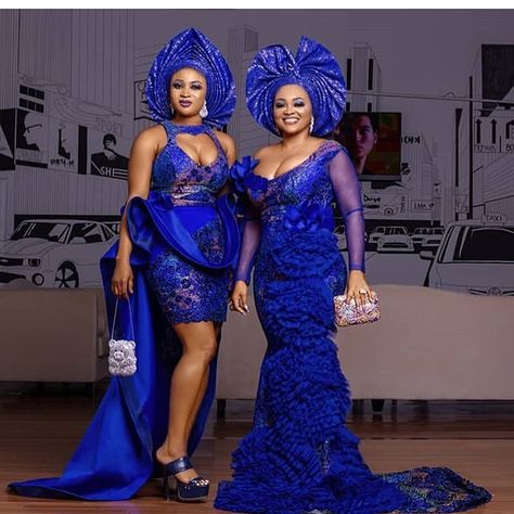 198 Likes, 1 Comments - Asoebi Special (@asoebispecial) on Instagram: “💙💙 @ceolumineeofficial @realmercyaigbe  #Asoebi #AsoebiSpecial” Blue Asoebi Lace Styles For Wedding, Royal Blue Asoebi, Royal Blue Lace Asoebi Styles, Blue Asoebi Lace Styles, Blue Lace Asoebi Styles, Blue Asoebi, Ankara And Lace Styles, Ankara And Lace, Lace Asoebi Styles