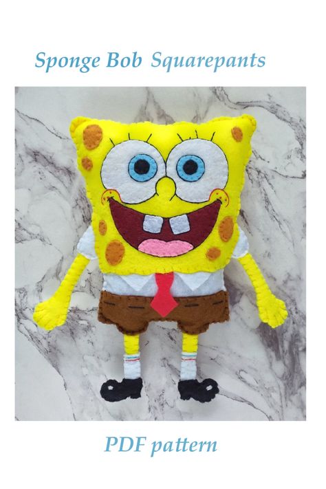 Felt Crafts For Kids, Spongebob And Sandy, Plush Sewing, Sew Felt, Felt Doll Pattern, A4 Template, Maternity Evening, Baby Mobil, Felt Toys Patterns