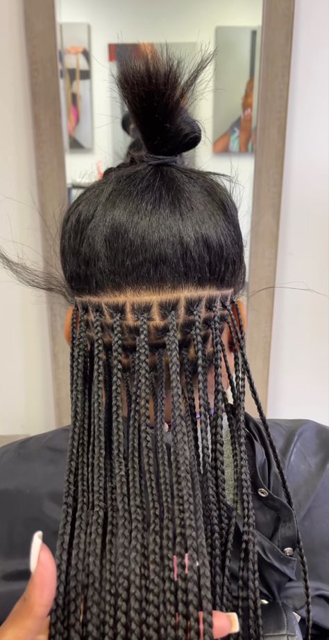 Hair Braid Patterns, Braiding Your Own Hair, New Hair Do, Feed In Braids Hairstyles, Cute Braided Hairstyles, Cute Box Braids Hairstyles, Quick Braided Hairstyles, Protective Hairstyles Braids, Pretty Braided Hairstyles